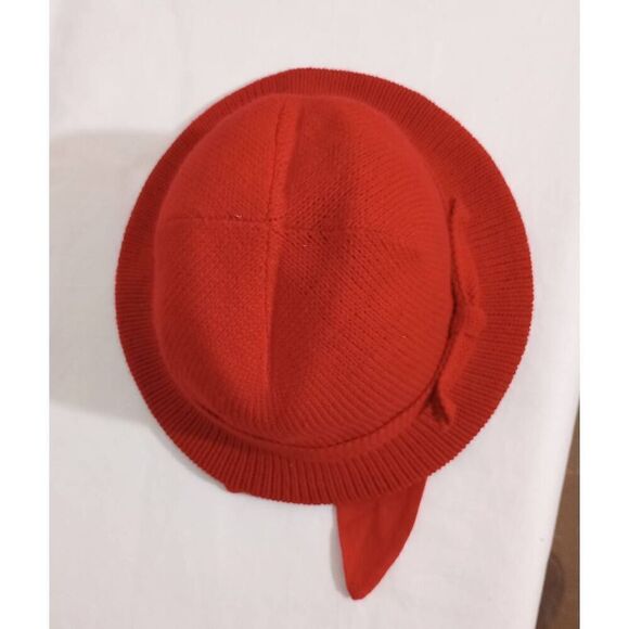 VTG  red isotoner hat, fascinator, balaclava, weather shed - Picture 4 of 8